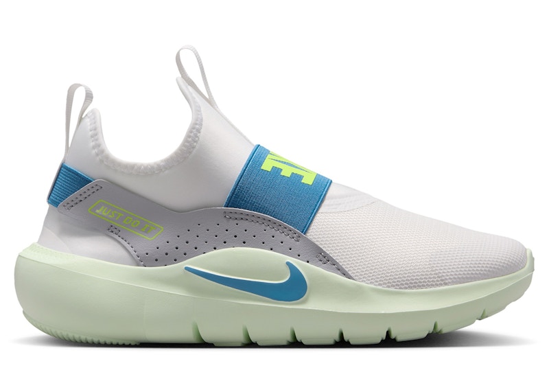 (Youth) Nike Flex Runner 4 White Grey Volt Tint Dutch Blue IF2893-103