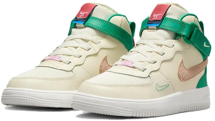 (JR) Nike Force 1 Mid EasyOn SE 'Coconut Milk Stadium Green' Verde y Coco FQ3694-100 Lookbook (JR) Nike Force 1 Mid EasyOn SE 'Coconut Milk Stadium Green' Verde y Coco FQ3694-100
