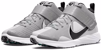 Lookbook (Youth) Nike Force Trout 7 Turf 'Light Smoke Grey Dynamic Turquoise' DC9217-023