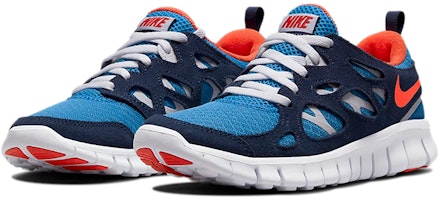 Nike Free Run 2.0 運動 透氣耐磨防滑 低筒 跑步鞋 GS 藍色 Lookbook Nike Free Run 2.0 運動 透氣耐磨防滑 低筒 跑步鞋 GS 藍色