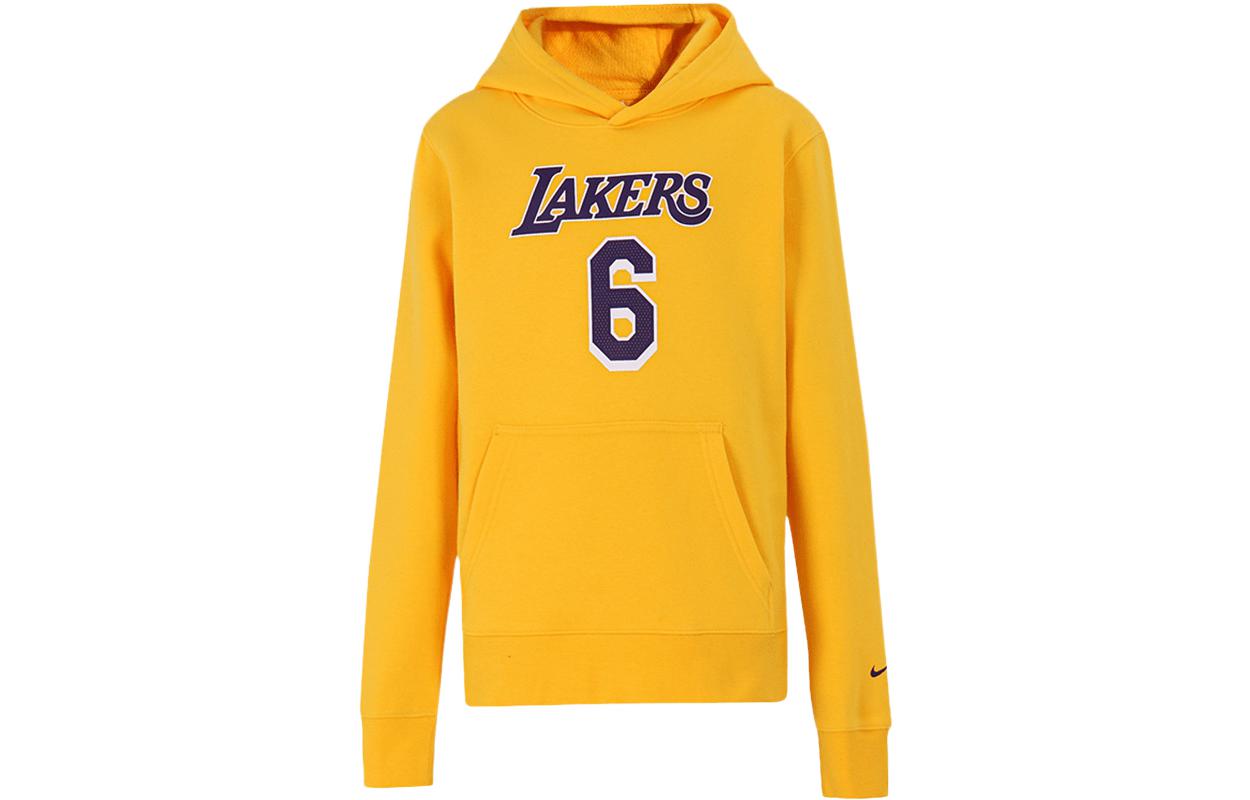 (Youth) Nike Hoodie Youth Lakers LeBron James #6 Yellow Pullover Jersey. 3Z2B7FDE2-LAK06