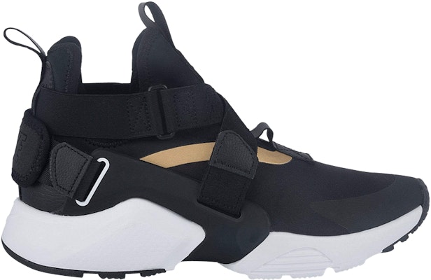 Youth Nike Huarache City Black Metallic Gold AJ6662 005