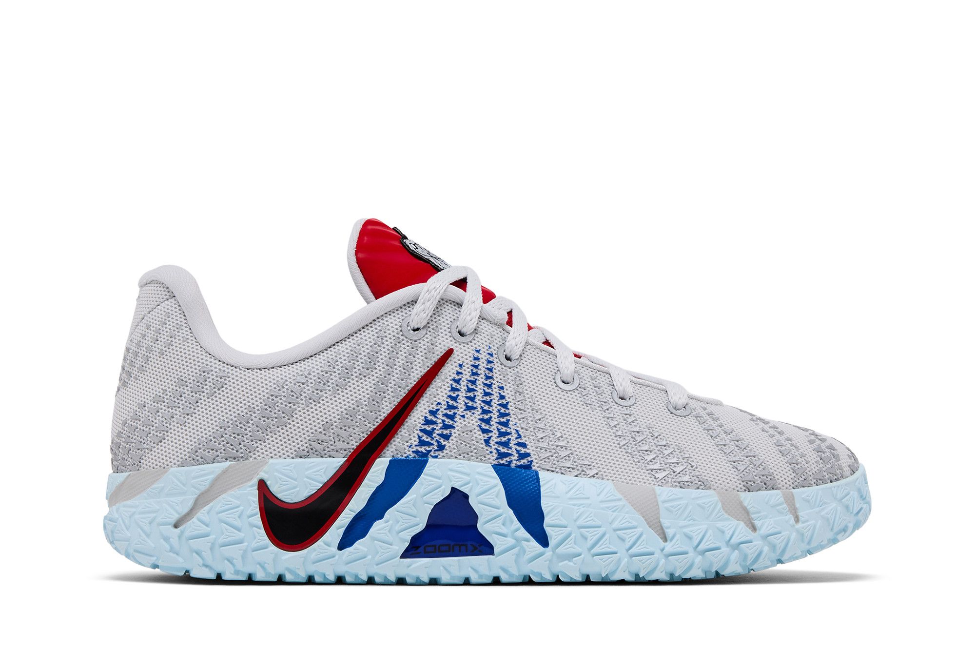 (Youth) Nike Ja 3 Basketball Shoes White/Blue/Red - Classic Comfort Low-Top IQ0839-001
