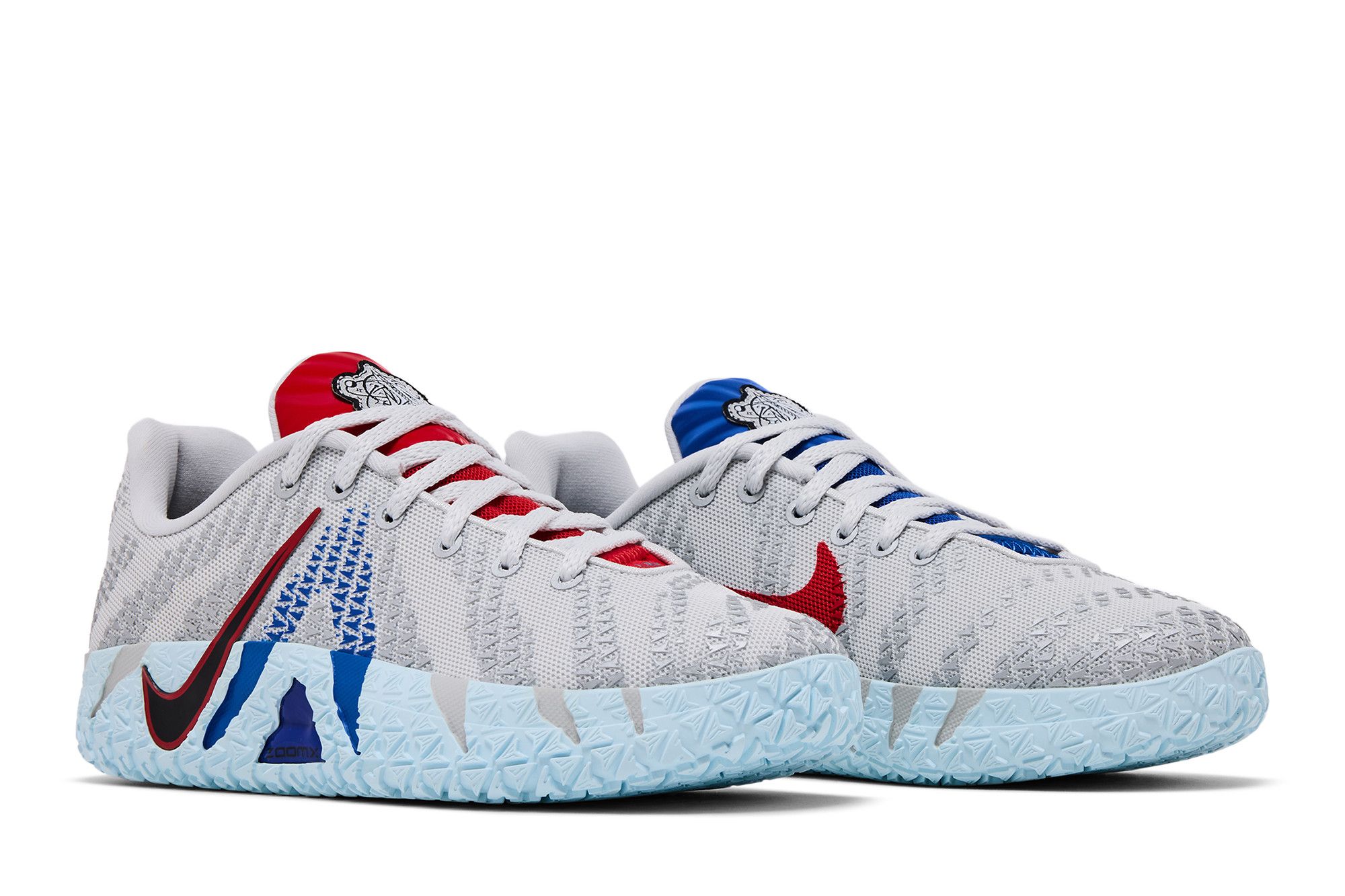 Cheap (JR) Zapatillas de baloncesto Nike Ja 3 Blanco/Azul/Rojo - Comodidad Clásica Low-Top IQ0839-001