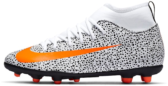 (JR) 耐克 Jr. Mercurial Superfly 7 Club CR7 Safari MG '黑白黄' 儿童足球鞋 CV3285-180 Buy (JR) 耐克 Jr. Mercurial Superfly 7 Club CR7 Safari MG '黑白黄' 儿童足球鞋 CV3285-180