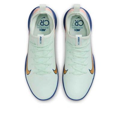 (Youth) Nike Jr. Vapor 16 Academy Mercurial Dream Speed IC 'Barely Green/Crimson Pulse/Metallic Gold Coin'