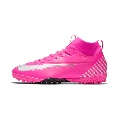 (Youth) Nike JR Mercurial Superfly 7 ACADEMY KM TF Artificial-Turf Soccer Shoe 'Pinkred White Black'