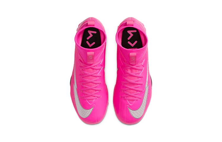 Shop (JR) Nike JR Mercurial Superfly 7 Academy KM TF Futbol Sala Rosa Blanco Negro DB5616-611
