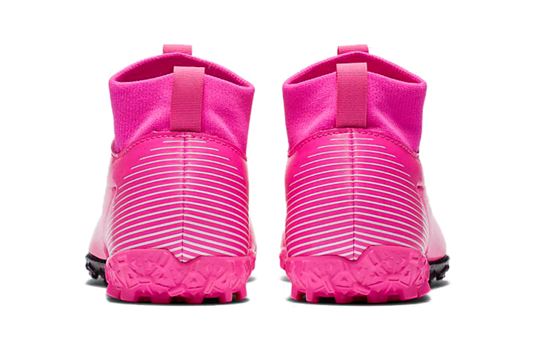 Purchase (JR) ナイキJRマーキュリアルスーパーフライ7アカデミーKM TF人工芝用サッカーシューズ ピンクレッドホワイトブラック DB5616-611 DB5616-611