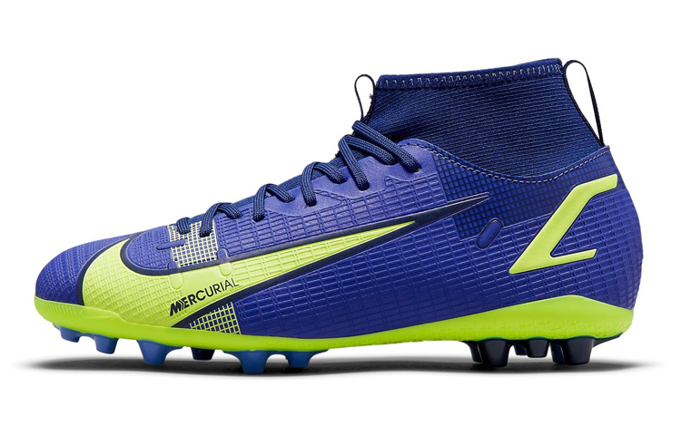 Buy (JR) Nike Jr Mercurial Superfly 8 Academy AG Césped Artificial 'Azul Marino Verde Neón' CV0732-474