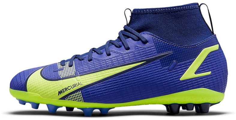 (JR) Nike Jr Mercurial Superfly 8 Academy AG Césped Artificial 'Azul Marino Verde Neón' CV0732-474 Buy (JR) Nike Jr Mercurial Superfly 8 Academy AG Césped Artificial 'Azul Marino Verde Neón' CV0732-474