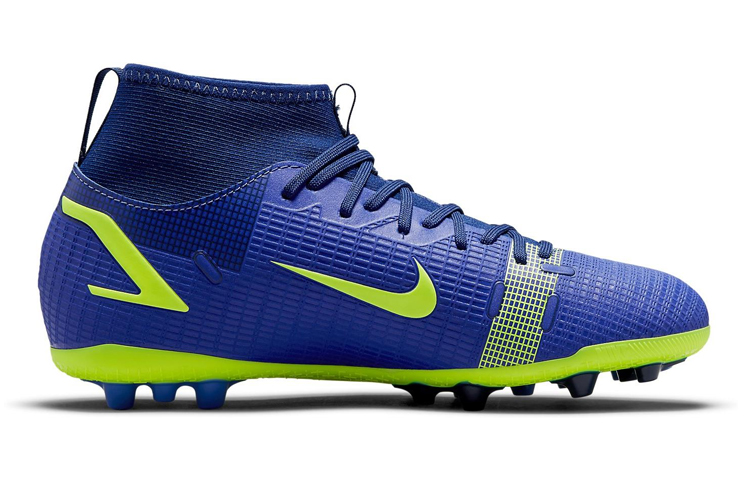 (Youth) Nike Jr Mercurial Superfly 8 Academy AG Artificial Grass 'Dark Blue Neon Green' 圖 2