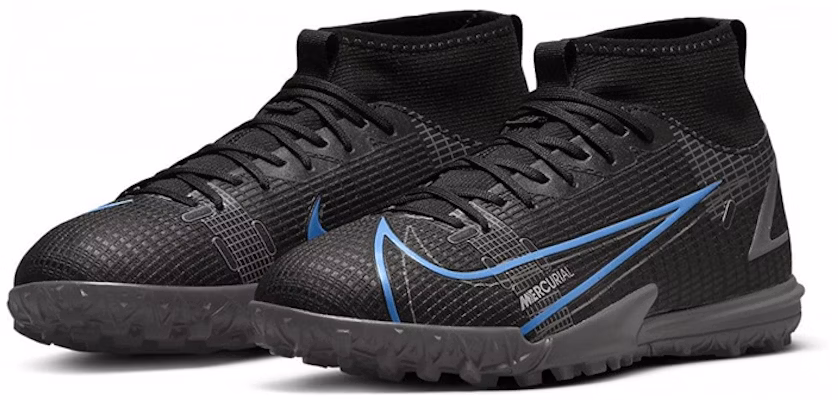 (Youth) Nike Jr Mercurial Superfly 8 Academy TF Turf Soccer Shoes 'Black Blue' CV0789-004 Lookbook (Youth) Nike Jr Mercurial Superfly 8 Academy TF Turf Soccer Shoes 'Black Blue' CV0789-004