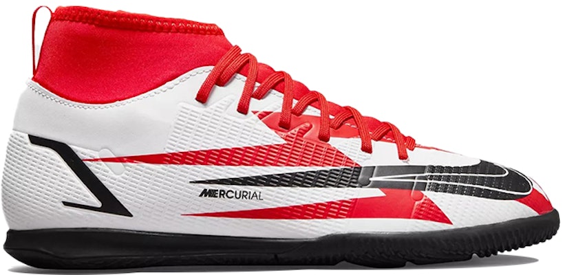 (JR) 耐克 Jr Mercurial Superfly 8 Club CR7 室内足球鞋 '红白黑' DB0930-600 Order (JR) 耐克 Jr Mercurial Superfly 8 Club CR7 室内足球鞋 '红白黑' DB0930-600