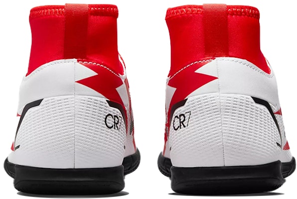(JR) 耐克 Jr Mercurial Superfly 8 Club CR7 室内足球鞋 '红白黑' DB0930-600 Purchase (JR) 耐克 Jr Mercurial Superfly 8 Club CR7 室内足球鞋 '红白黑' DB0930-600