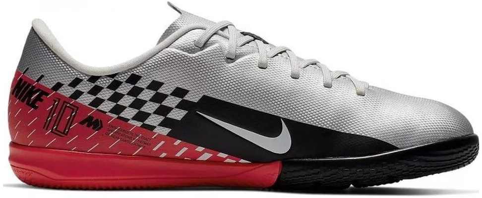 (Youth) Nike JR VAPOR 13 ACADEMY NJR IC Indoor Court CHROME 'Silver Red' AT8139-006 Order (Youth) Nike JR VAPOR 13 ACADEMY NJR IC Indoor Court CHROME 'Silver Red' AT8139-006