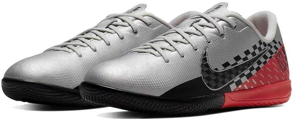 (Youth) Nike JR VAPOR 13 ACADEMY NJR IC Indoor Court CHROME 'Silver Red' AT8139-006 Lookbook (Youth) Nike JR VAPOR 13 ACADEMY NJR IC Indoor Court CHROME 'Silver Red' AT8139-006