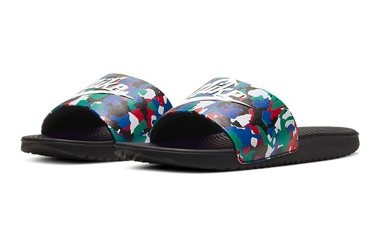 (Youth) Nike Kawa SE MC Slippers Black/Rainbow 圖 3