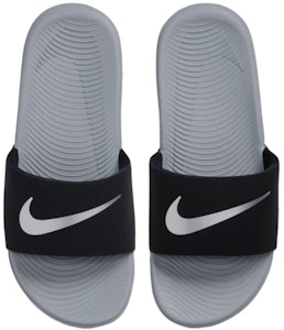 (JR) 나이키 카와 슬라이드 '블랙 메탈릭 실버' 819352-009 Shop (JR) 나이키 카와 슬라이드 '블랙 메탈릭 실버' 819352-009