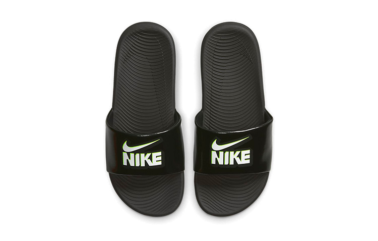 Lookbook (JR) 나이키 카와 슬라이드 '블랙 볼트' (Nike Kawa Slide '블랙 볼트' is shorter if allowed) DD3242-001