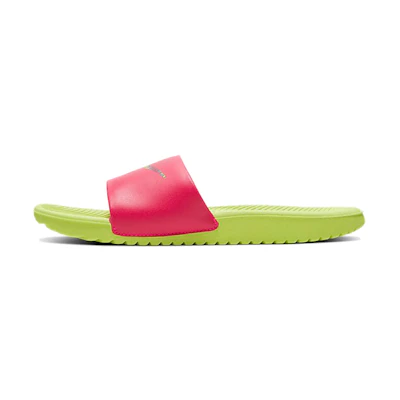 (Youth) Nike Kawa Yellow Pink Slippers