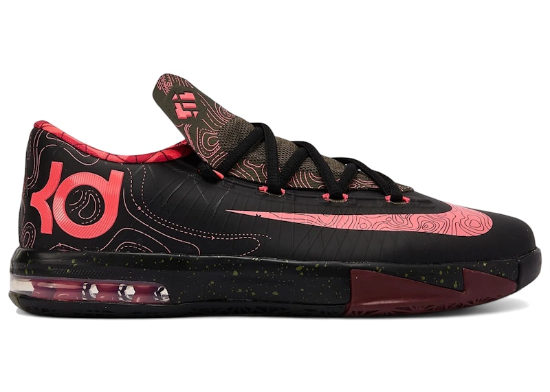 (Youth) Nike KD 6 Meteorology 'Black Atomic Red' IU1287-001
