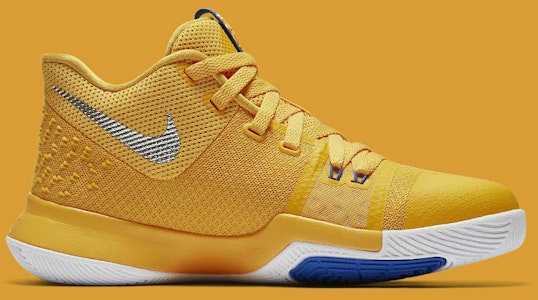 GS大童 Nike Kyrie 3 Mac And Cheese 黃色 實戰籃球鞋 Order GS大童 Nike Kyrie 3 Mac And Cheese 黃色 實戰籃球鞋