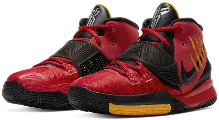 (JR) Nike Kyrie 6 'Merah Hitam Kuning' CW3042-600 Lookbook (JR) Nike Kyrie 6 'Merah Hitam Kuning' CW3042-600