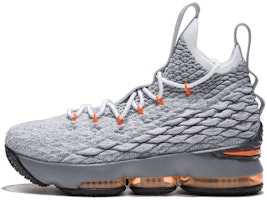 (Youth) Nike LeBron 15 'Grey Orange' 922811-080 (Youth) Nike LeBron 15 'Grey Orange' 922811-080