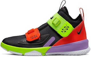 (Youth) Nike LeBron Soldier 13 'Thunder Grey Crimson Green' AR7585-002 (Youth) Nike LeBron Soldier 13 'Thunder Grey Crimson Green' AR7585-002
