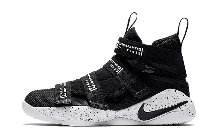 Buy GS大童 Nike LeBron Soldier XI 魔術貼 黑白 實戰籃球鞋