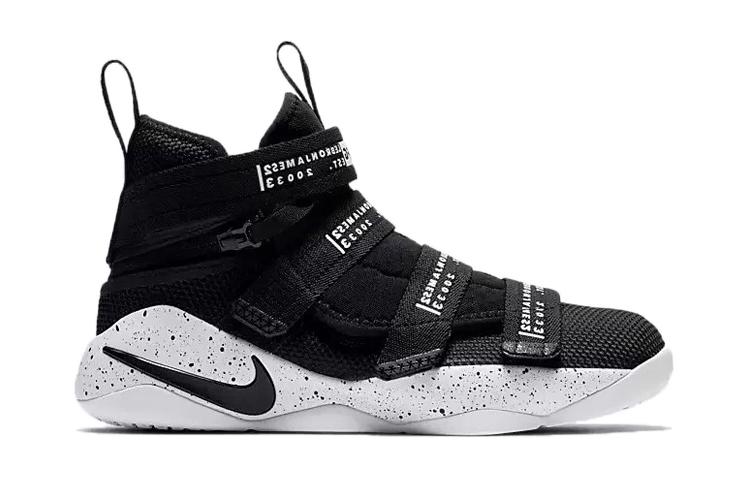Order GS大童 Nike LeBron Soldier XI 魔術貼 黑白 實戰籃球鞋