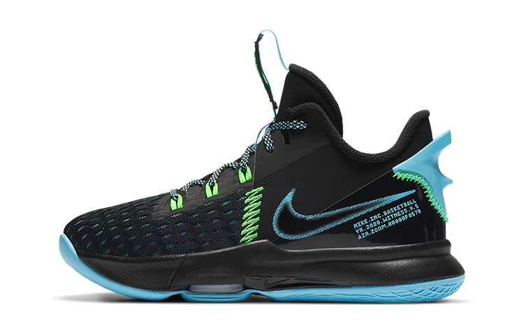 (Youth) Nike LeBron Witness 5 'Black Light Blue Fury' CT4629-004