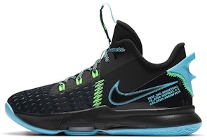 (Youth) Nike LeBron Witness 5 'Black Light Blue Fury' CT4629-004 (Youth) Nike LeBron Witness 5 'Black Light Blue Fury' CT4629-004