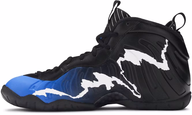 Nike Foamposite One 噴泡 中筒 復古籃球鞋 GS 黑藍 Lookbook Nike Foamposite One 噴泡 中筒 復古籃球鞋 GS 黑藍