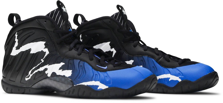 Nike Foamposite One 噴泡 中筒 復古籃球鞋 GS 黑藍 Cheap Nike Foamposite One 噴泡 中筒 復古籃球鞋 GS 黑藍