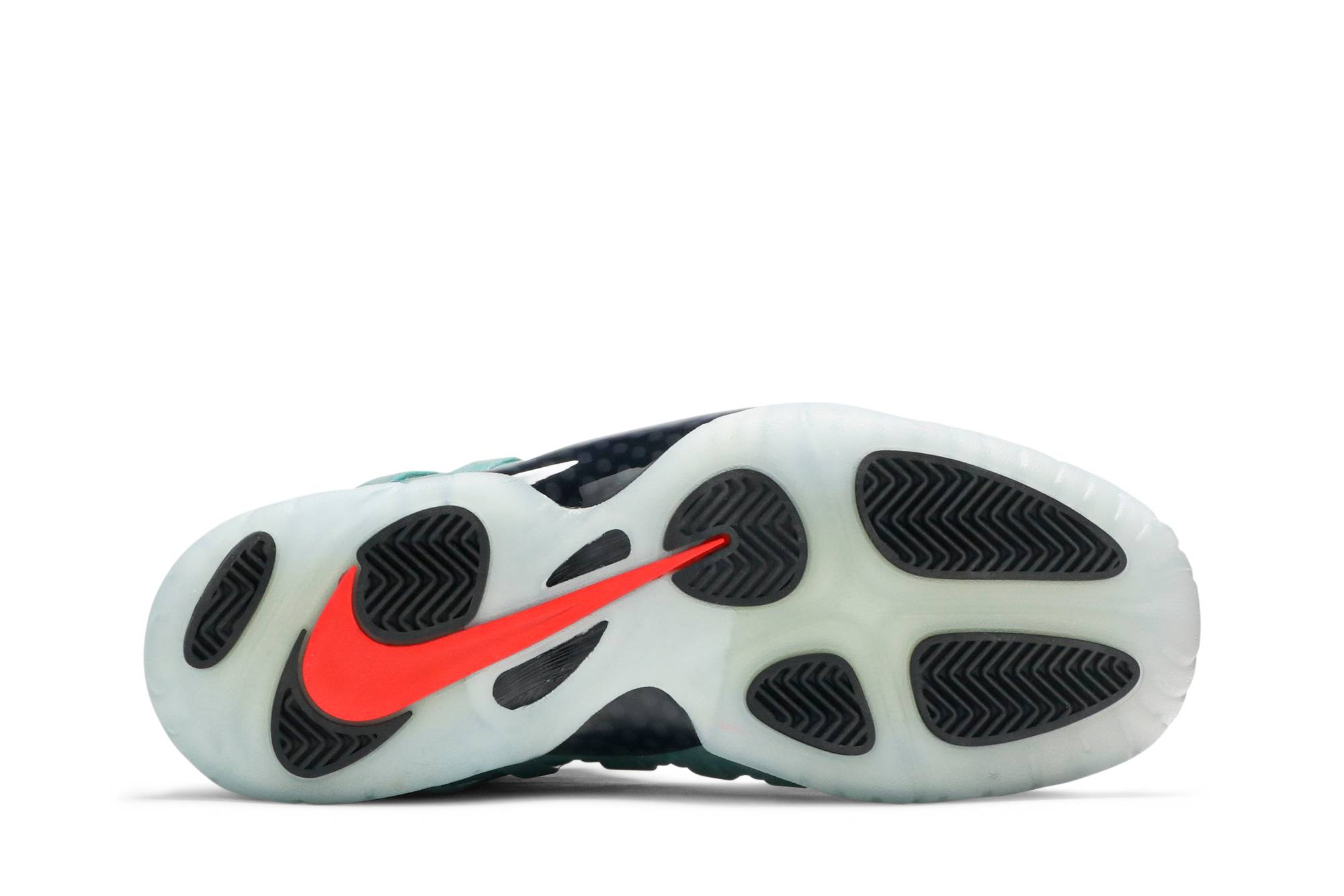 Shop Nike Foamposite One 去釣魚 防滑輕便 中筒 復古籃球鞋 GS 黑綠