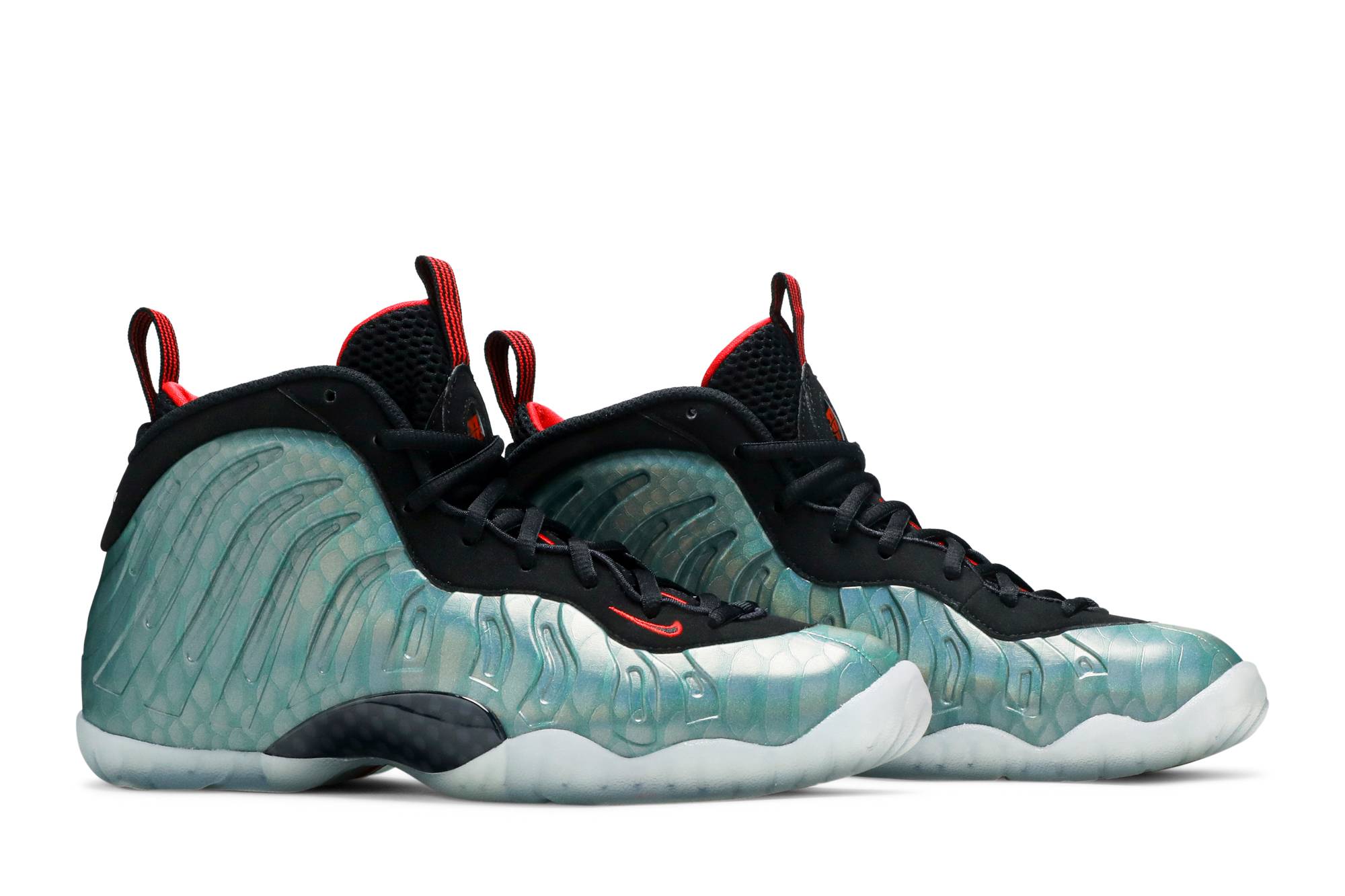 Cheap Nike Foamposite One 去釣魚 防滑輕便 中筒 復古籃球鞋 GS 黑綠