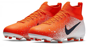 Lookbook 兒童 Nike JR Superfly 6 刺客 12 Elite FG 硬地足球鞋 白橙色