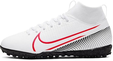 (JR) 耐克Mercurial Superfly 7学院TF白红色足球鞋 AT8143-160 Buy (JR) 耐克Mercurial Superfly 7学院TF白红色足球鞋 AT8143-160