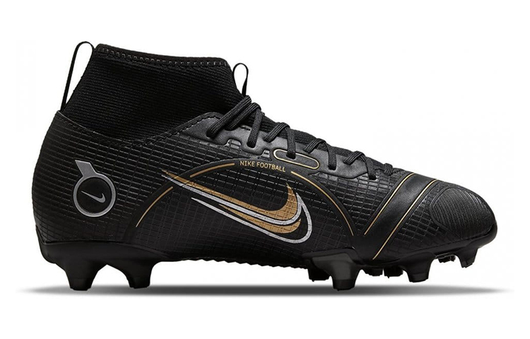 Order (JR) Nike Mercurial Superfly 8 Academy MG ''Zwart Metallic Goud'' DJ2854-007