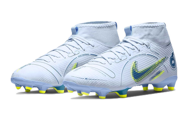 Lookbook (JR) Nike Mercurial Superfly 8 Academy MG ''Football Grey Dunkel Marina Blau'' DJ2854-054