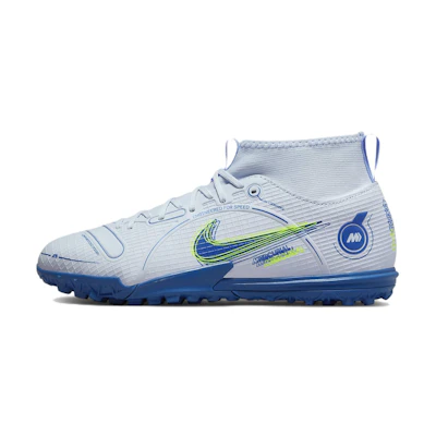 (Youth) Nike Mercurial Superfly 8 Academy TF 'Football Grey Dark Marina Blue'