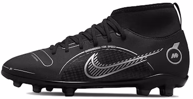 (Youth) Nike Mercurial Superfly 8 Club MG 'Black Metallic Silver' DJ2894-007 (Youth) Nike Mercurial Superfly 8 Club MG 'Black Metallic Silver' DJ2894-007