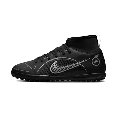 (Youth) Nike Mercurial Superfly 8 Club TF 'Black Metallic Silver'