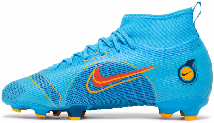 兒童 Nike Jr. Mercurial Superfly 8 刺客 14 Pro FG 硬地足球鞋 藍黃 Lookbook 兒童 Nike Jr. Mercurial Superfly 8 刺客 14 Pro FG 硬地足球鞋 藍黃