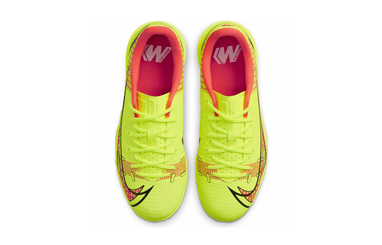Shop 兒童 Nike Jr Mercurial Vapor 14 刺客 14 Academy TF 耐磨舒適 低筒足球鞋 螢光黃