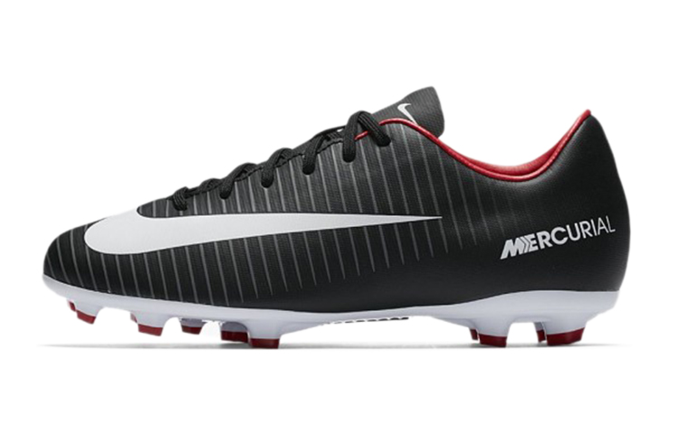 (Youth) Nike Mercurial Victory VI Firm Ground 'Black White Red' 831945-002