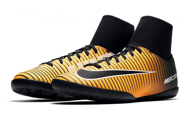 Lookbook 兒童 Nike JR Mercurialx Victory 6 DF IC 室內場地足球鞋 黑黃色