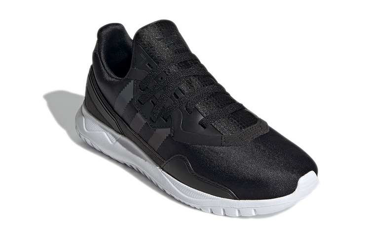 Shop 大童 adidas originals Flex系列 J 透氣 低筒 兒童跑步鞋 夜空黑